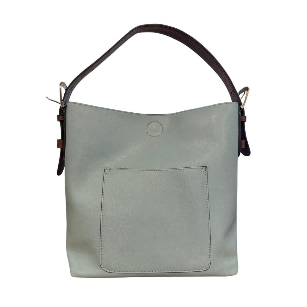 Robin's Egg Blue Leather/Suede Shoulder Bag Hobo Tote